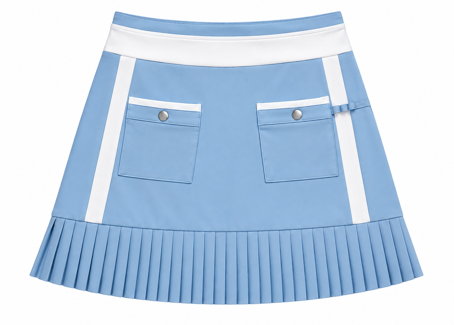 Gracie Skort in Cloud Blue | Luxury Golf, Tennis & Pickleball Skort
