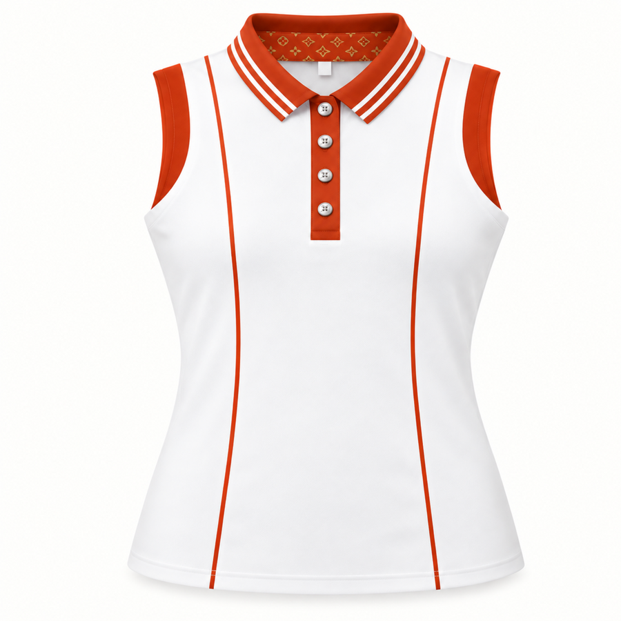 Texas Heritage Custom Polo with White Ribbon Trim around Collar