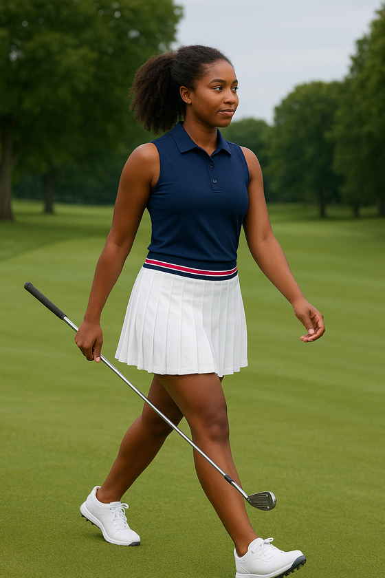 Sarah Flair Skort- White