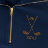 Luxury Golf Rhinestone Pullover in Navy 