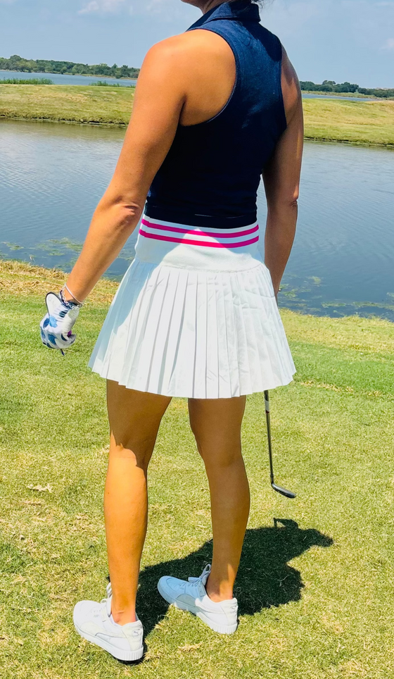Sarah Flair Skort- White