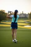 Women’s Navy & Light Blue Snake Polo – Luxury Golf, Tennis & Pickleball Top