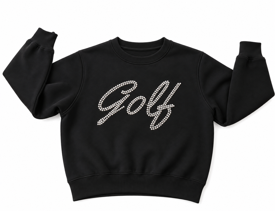 Signature Golf Pearl Pullover - Black