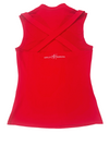 Susanna Mock Collar Polo – Red