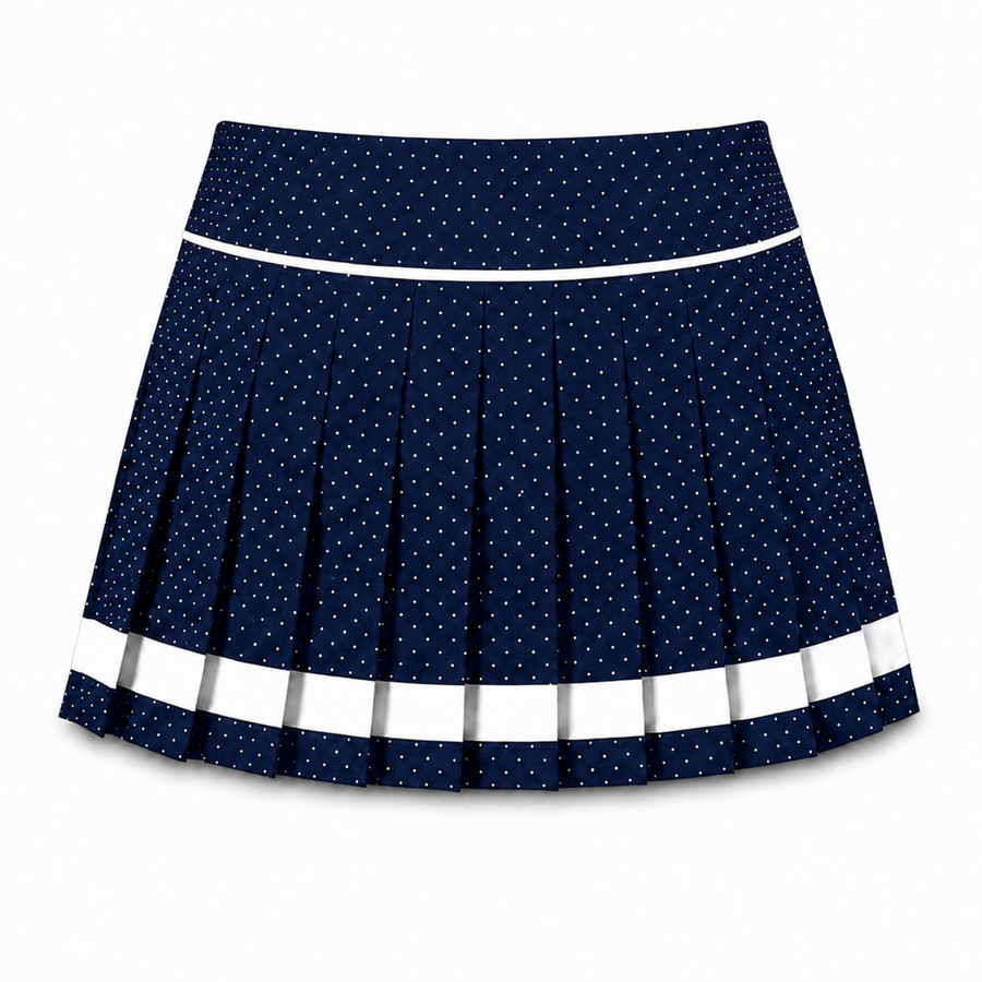 Renée Micro Polka-Dot Skort – Navy