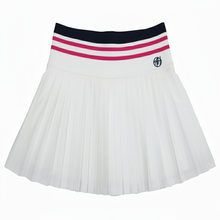 Sarah Flair Skort — women’s luxury activewear skort with a flowy silhouette and high-waisted red and white waistband, designed for golf, tennis, and all-day comfort.