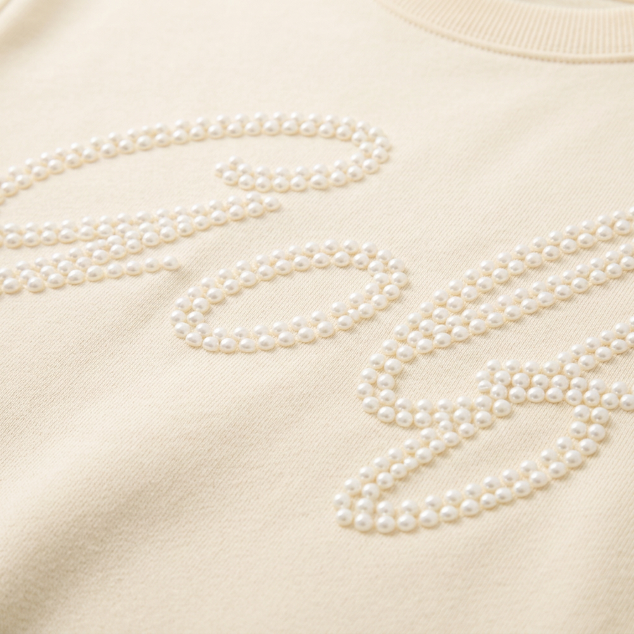 Signature Golf Pearl Pullover – Cream