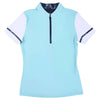 Women’s Navy & Light Blue Snake Polo – Luxury Golf, Tennis & Pickleball Top