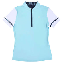  Women’s Navy & Light Blue Snake Polo – Luxury Golf, Tennis & Pickleball Top